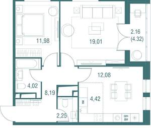 3-к квартира, вторичка, 64м2, 20/24 этаж