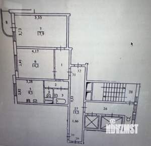 2-к квартира, вторичка, 54м2, 8/23 этаж