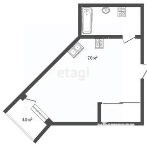 1-к квартира, сданный дом, 38м2, 16/25 этаж