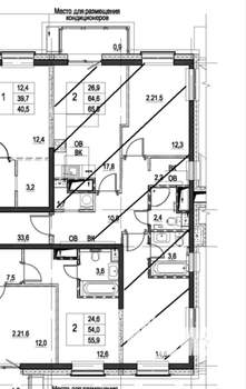 2-к квартира, вторичка, 90м2, 21/21 этаж