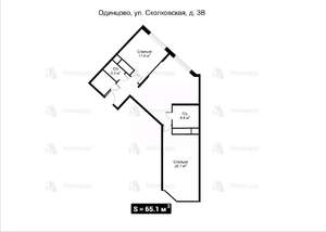 2-к квартира, вторичка, 69м2, 25/25 этаж