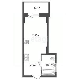 Студия квартира, вторичка, 24м2, 18/25 этаж