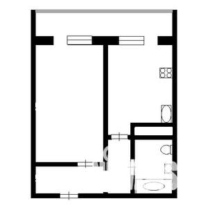 1-к квартира, вторичка, 41м2, 3/24 этаж