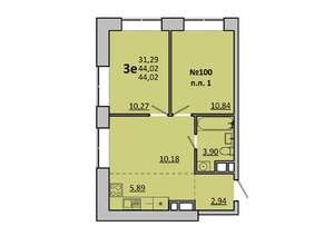 3-к квартира, вторичка, 44м2, 11/17 этаж