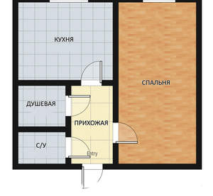 1-к квартира, вторичка, 26м2, 5/5 этаж