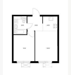 1-к квартира, вторичка, 36м2, 25/25 этаж