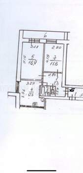 2-к квартира, вторичка, 51м2, 1/10 этаж