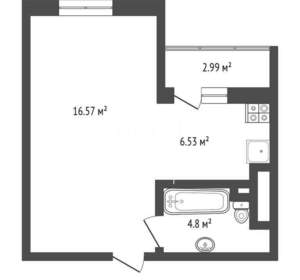 1-к квартира, вторичка, 37м2, 15/20 этаж