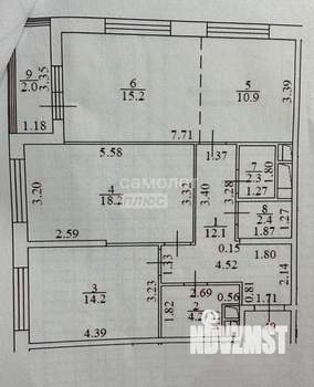 3-к квартира, вторичка, 80м2, 6/24 этаж