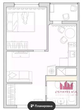 1-к квартира, вторичка, 29м2, 19/26 этаж