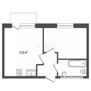 1-к квартира, вторичка, 34м2, 11/12 этаж