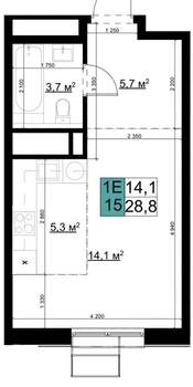 Студия квартира, вторичка, 29м2, 19/25 этаж