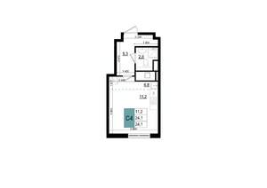 Студия квартира, строящийся дом, 24м2, 3/25 этаж