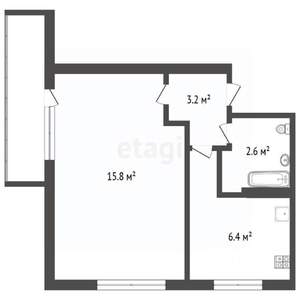 1-к квартира, вторичка, 29м2, 3/9 этаж