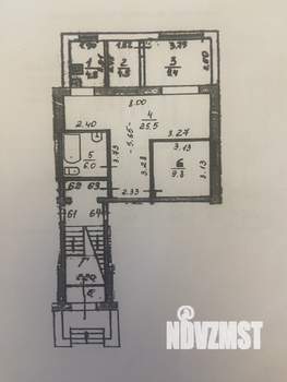 2-к квартира, вторичка, 60м2, 1/5 этаж