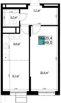 2-к квартира, вторичка, 49м2, 15/24 этаж